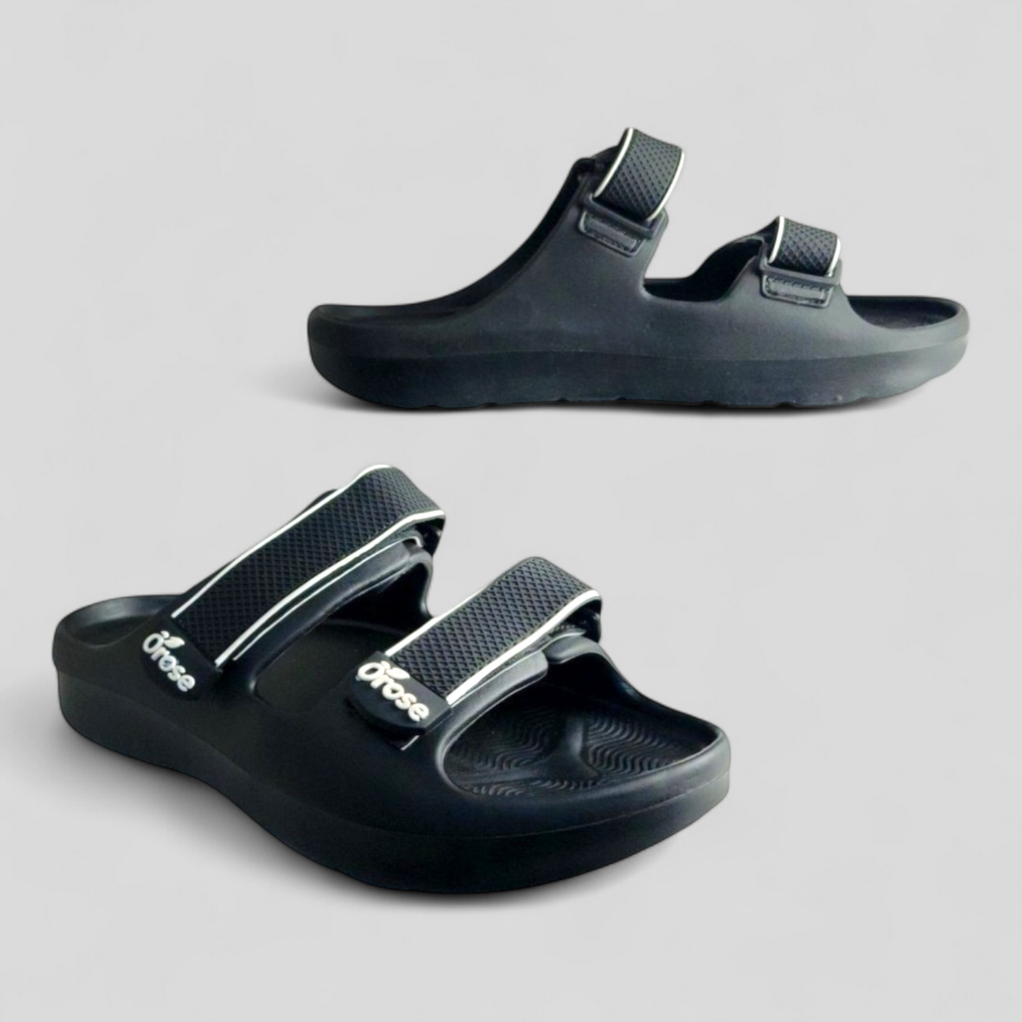 OOFOAM SAFARI BLACK Men's Flip flop/Slides/Slipper