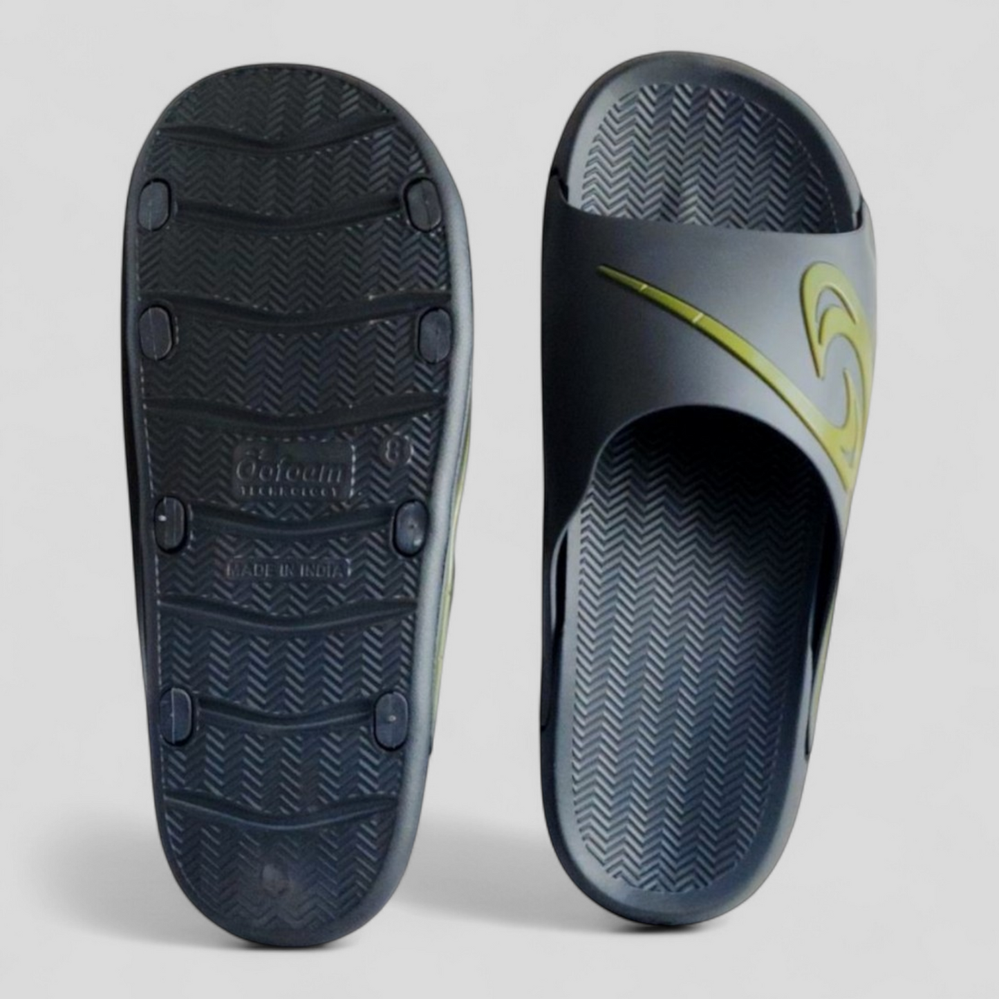 OOFOAM HOCKEY GREY/GREEN Men's Flipflop/Slides/Slipper