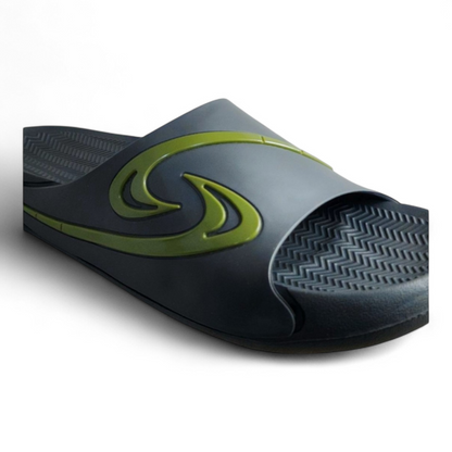 OOFOAM HOCKEY GREY/GREEN Men's Flipflop/Slides/Slipper