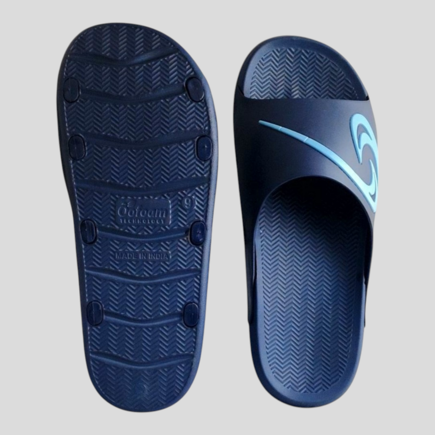 OOFOAM HOCKEY NAVY/SKY Men's Flipflop/Slides/Slipper