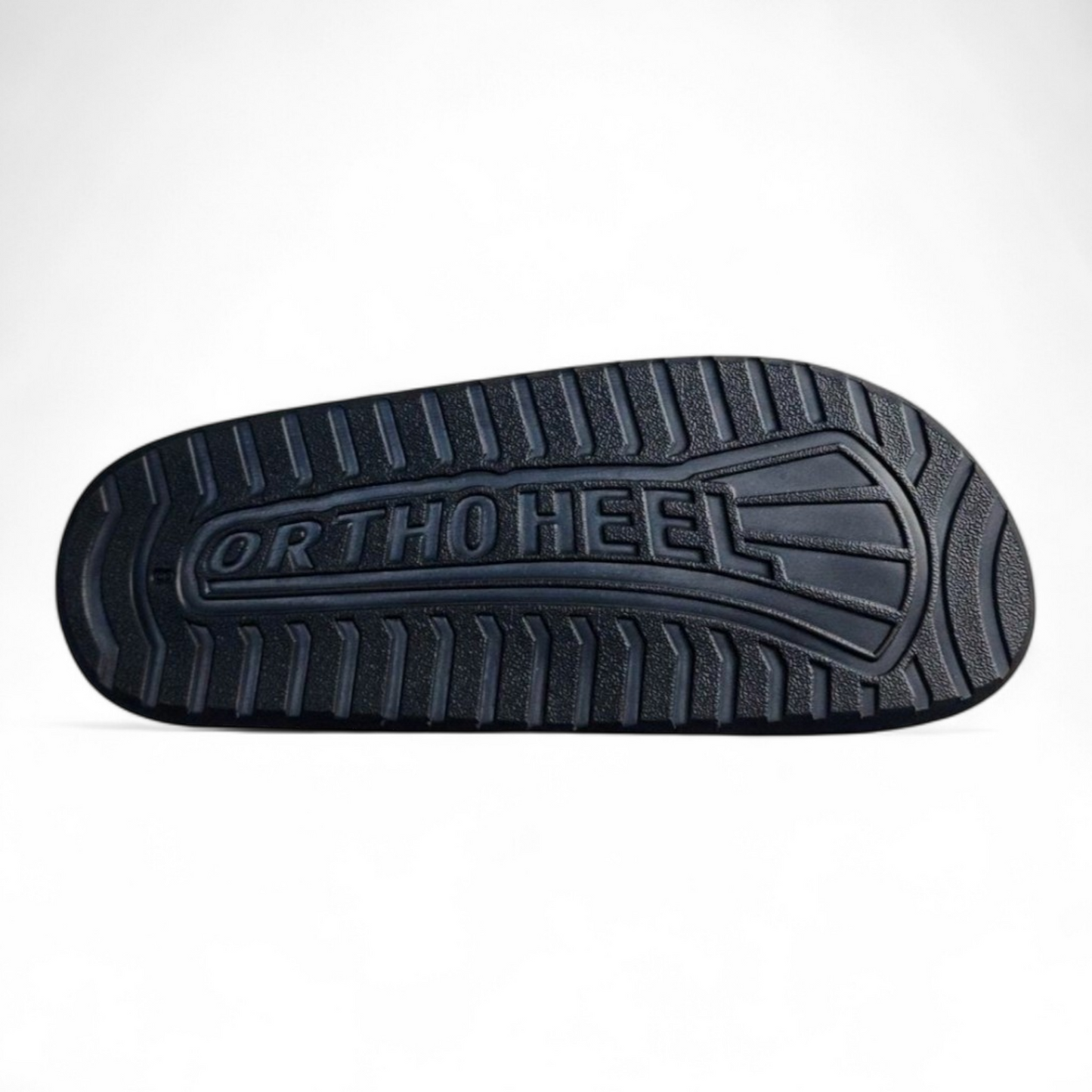 ORTHOHEEL 7711 BLACK Men's Cushioned Footbed Slipper/Chapple/Flip flop
