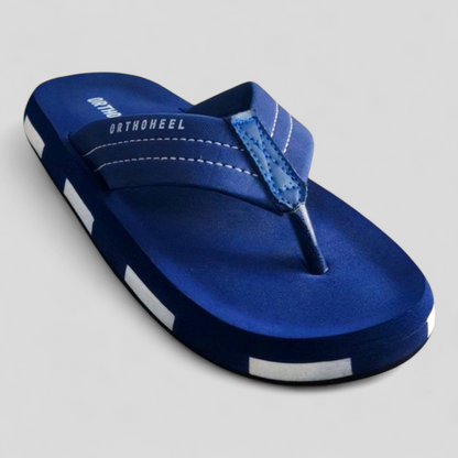 ORTHOHEEL 7711 BLUE Men's Cushioned Footbed Slipper/Chapple/Flip flop