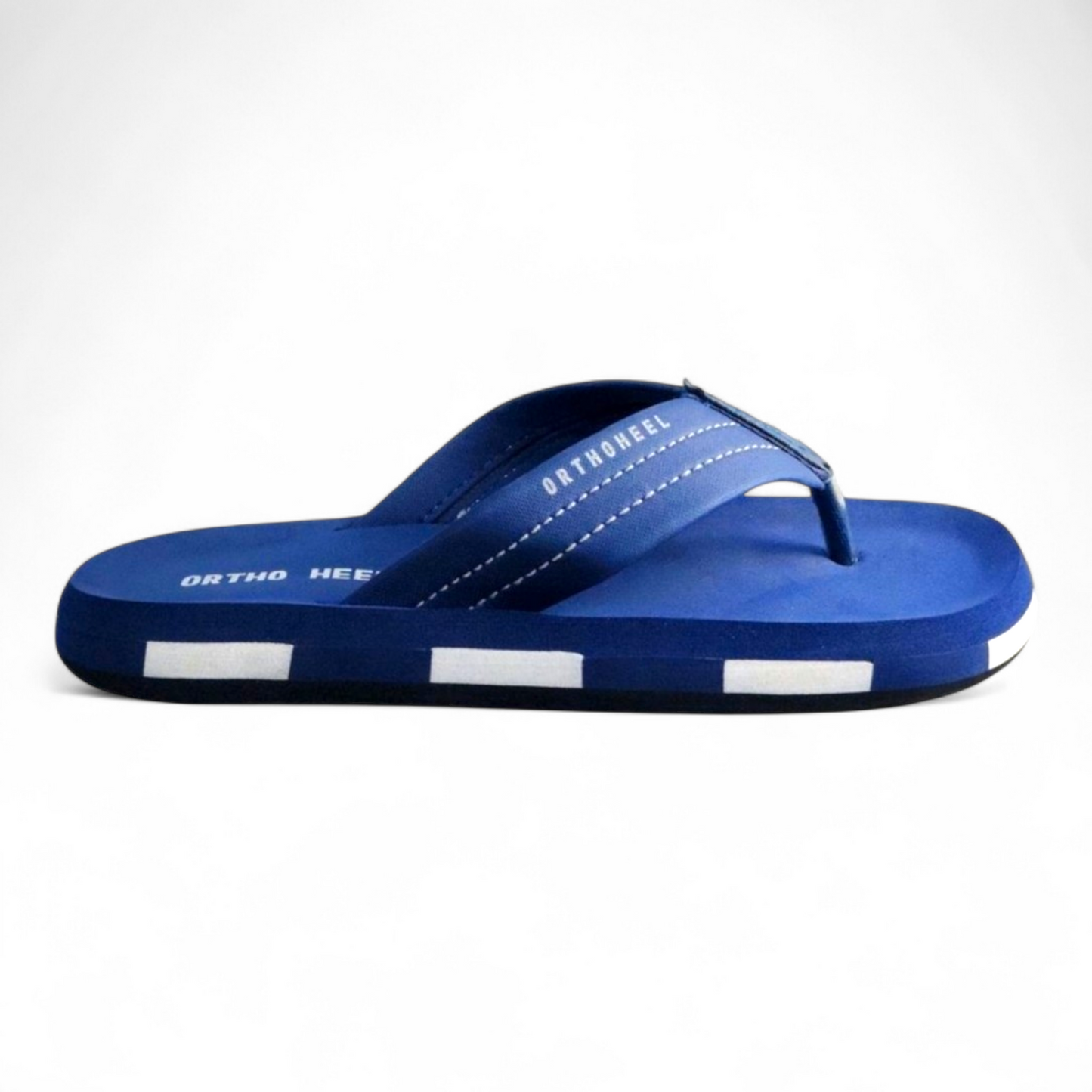 ORTHOHEEL 7711 BLUE Men's Cushioned Footbed Slipper/Chapple/Flip flop