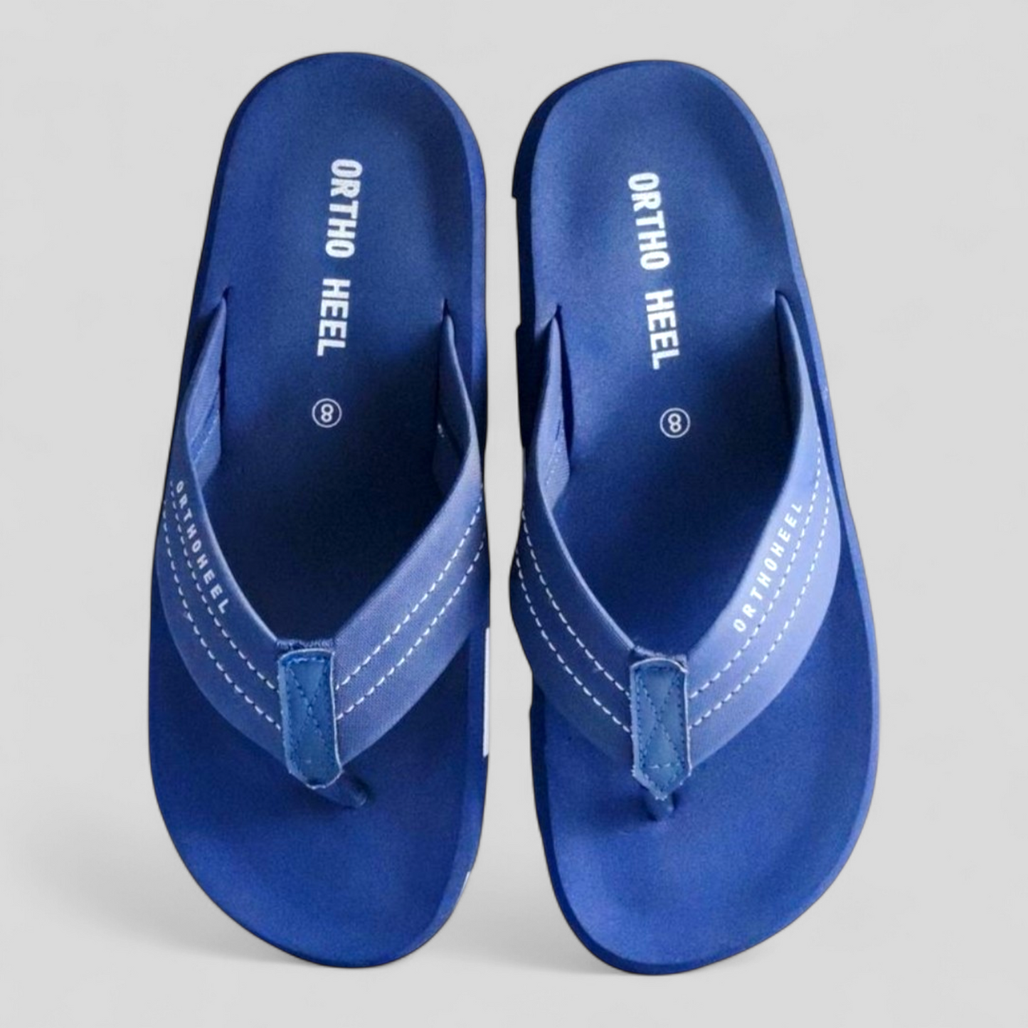 ORTHOHEEL 7711 BLUE Men's Cushioned Footbed Slipper/Chapple/Flip flop