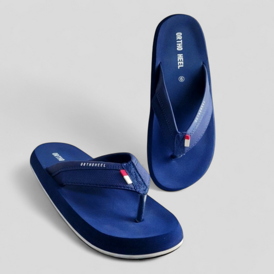 ORTHOHEEL 7720 BLUE Men's Cushioned Footbed Slipper/Chapple/Flip flop