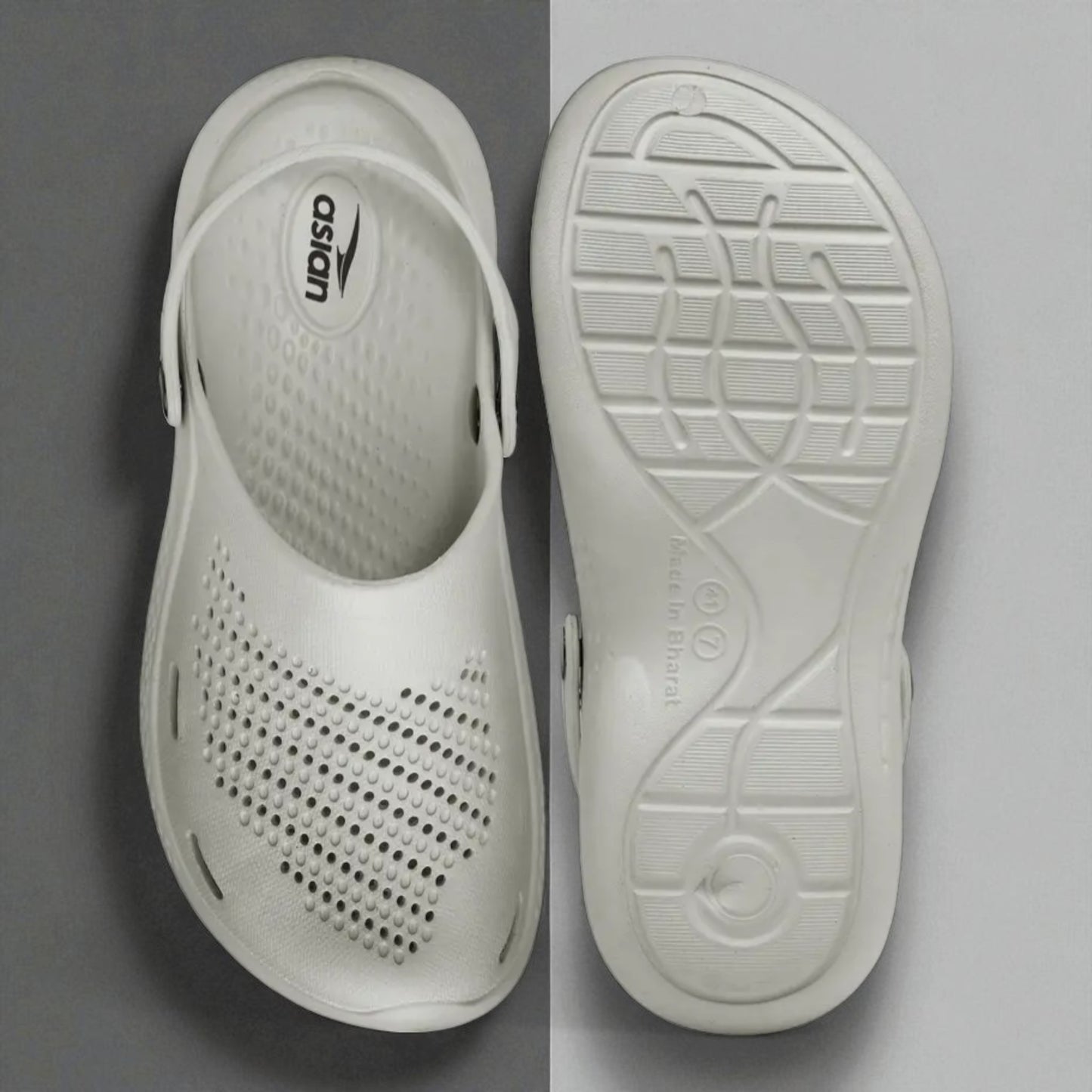 ASIAN AGC11 LIGHT GREY Men's Clogs/Sandals